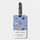 Patchwork-Seeentwurf Gepäckanhänger (Rückseite vertikal)