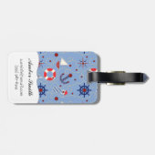 Patchwork-Seeentwurf Gepäckanhänger (Rückseite horizontal)