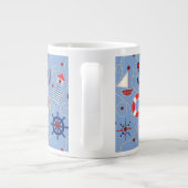 Patchwork-Seeentwurf Jumbo-Tasse (Rückseite)