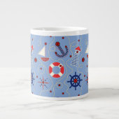 Patchwork-Seeentwurf Jumbo-Tasse (Vorderseite)