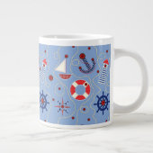 Patchwork-Seeentwurf Jumbo-Tasse (Rechts)