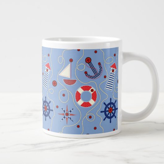 Patchwork-Seeentwurf Jumbo-Tasse (Rechts)