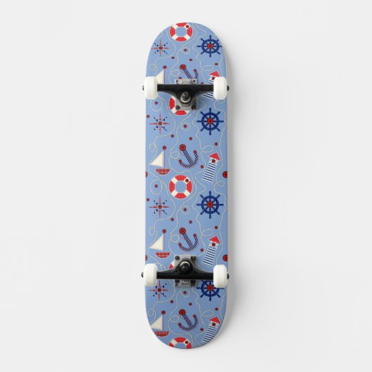 Patchwork-Seeentwurf Skateboard (Vorderseite)
