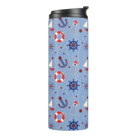 Patchwork-Seeentwurf Thermosbecher (Nach links gedreht)