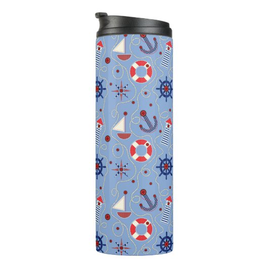 Patchwork-Seeentwurf Thermosbecher (Nach rechts gedreht)