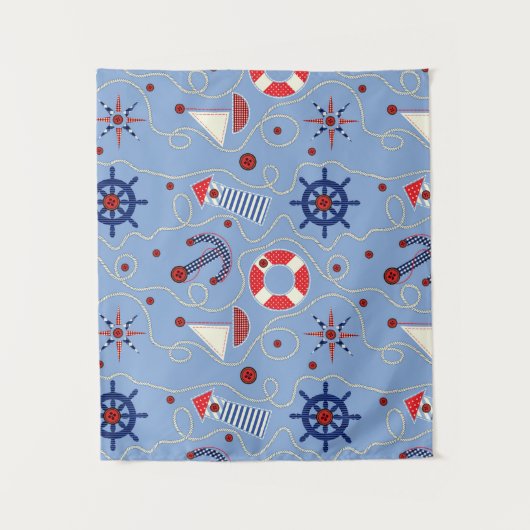 Patchwork-Seeentwurf Wandteppich (Vorderseite)