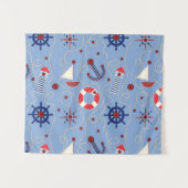 Patchwork-Seeentwurf Wandteppich (Vorderseite (Horizontal))