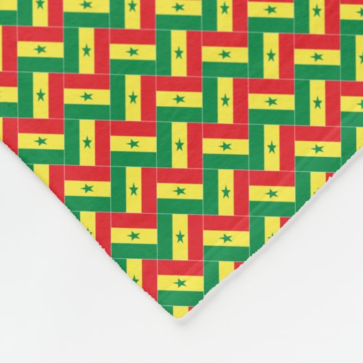 Patchwork Senegal Flag Muster Fleecedecke (Ecke)