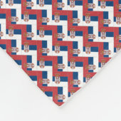 Patchwork Serbien Flaggenmuster Fleecedecke (Ecke)