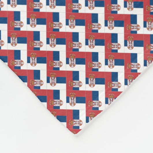Patchwork Serbien Flaggenmuster Fleecedecke (Ecke)