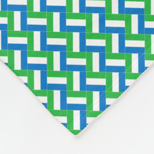 Patchwork Sierra Leone Flag Muster Fleecedecke