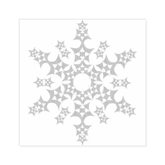 Patchwork Snowflake Gummistempel (Prägung)