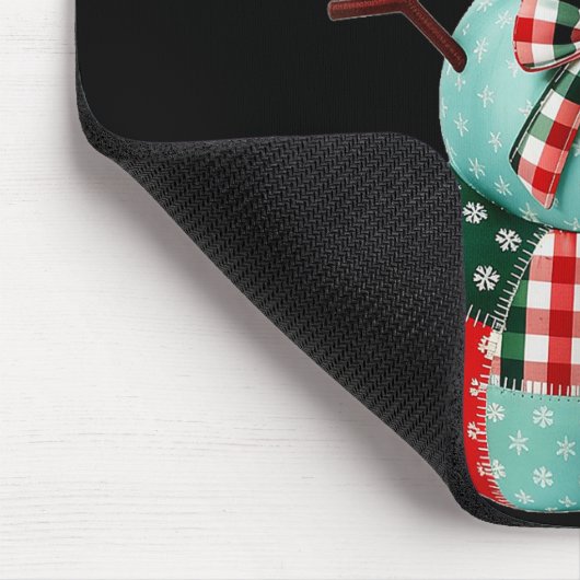 Patchwork Snowman Christmas Preppy Cute Xmas Men W Mousepad (Ecke)