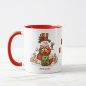 Patchwork Snowman Christmas Tasse (Links)