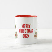 Patchwork Snowman Christmas Tasse (Zentrum)