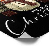 Patchwork Snowman,patchwork Christmas Tree Funny G Poster (Ecke)