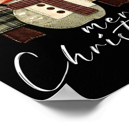 Patchwork Snowman,patchwork Christmas Tree Funny G Poster (Ecke)