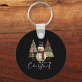 Patchwork Snowman,patchwork Christmas Tree Funny G Schlüsselanhänger (Vorderseite)