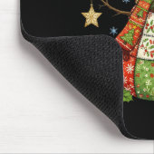 Patchwork Snowman Preppy Girly Christmas Xmas Holi Mousepad (Ecke)