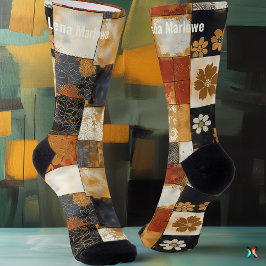 Patchwork Socken für Blumenkacheln - Custom Gold a