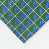 Patchwork Solomon Islands Flaggenmuster Fleecedecke (Ecke)