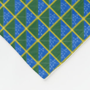 Patchwork Solomon Islands Flaggenmuster Fleecedecke