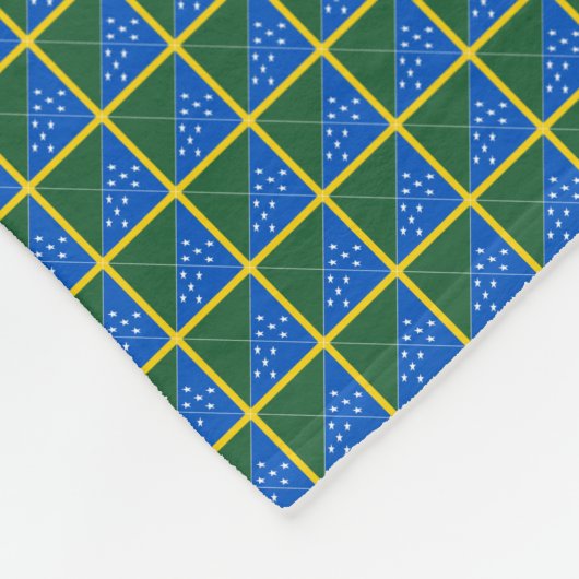 Patchwork Solomon Islands Flaggenmuster Fleecedecke (Ecke)