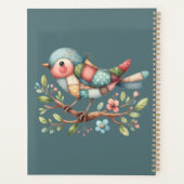 Patchwork Songbird auf der blühenden Zweigstelle Planer (Rückseite)
