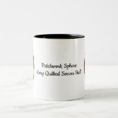 Patchwork-Sphere: Gemütlicher gequilter Fußballbal Zweifarbige Tasse (Mittel)