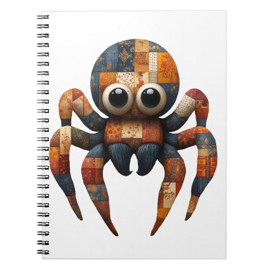 Patchwork Spider Notebook Notizblock (Vorderseite)