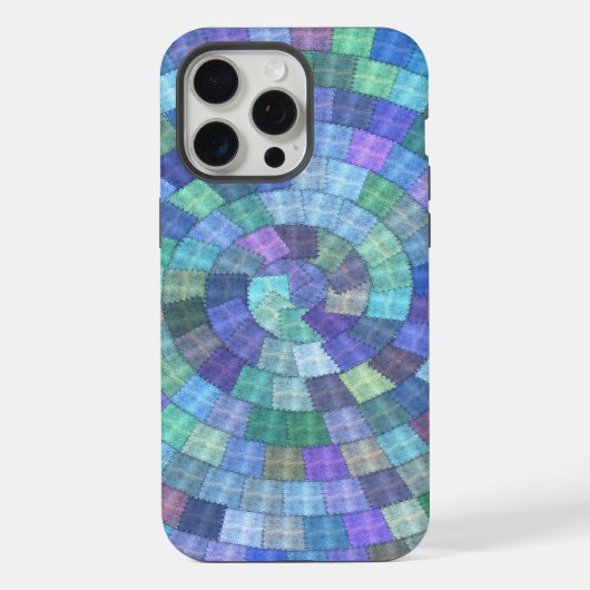 Patchwork Spiral Quilt iPhone Tough Hülle (Rückseite)
