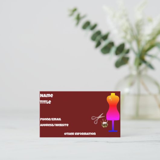 Patchwork Standard, 3,5" x 2,0" Visitenkarte (Stehend Vorderseite)