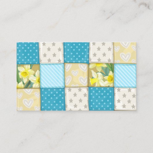 Patchwork Standard, 3,5" x 2,0" Visitenkarte (Rückseite)