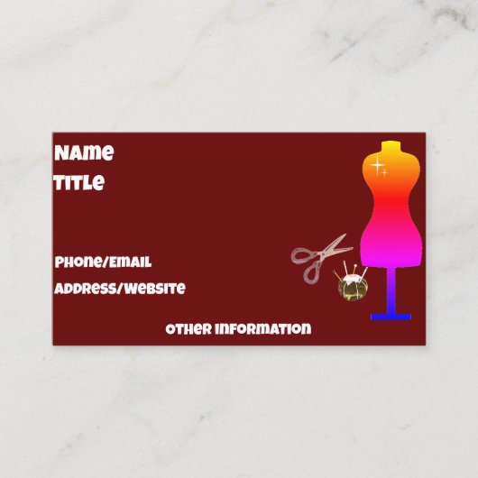 Patchwork Standard, 3,5" x 2,0" Visitenkarte (Vorderseite)