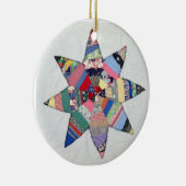 Patchwork star-Quilt-Urlaubsornament Keramik Ornament (Rechts)