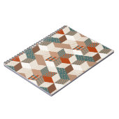 Patchwork Stars Vintag Brown Green Notizblock (Linke Seite)
