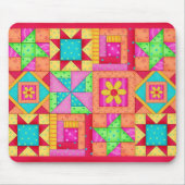 Patchwork-Steppdecke blockiert Mousepad (Vorne)