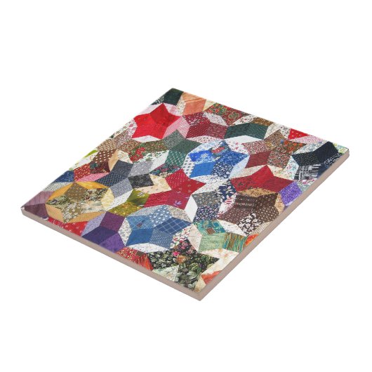 Patchwork-Steppdecke Fliese (Seite)