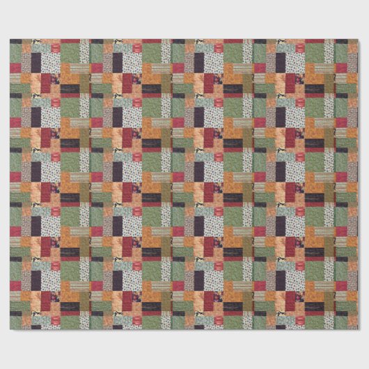Patchwork-Steppdecke Geschenkpapier (Flach)