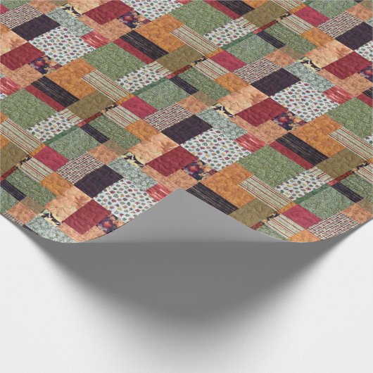 Patchwork-Steppdecke Geschenkpapier (Ecke)