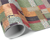 Patchwork-Steppdecke Geschenkpapier (Rolleneckpunkt)