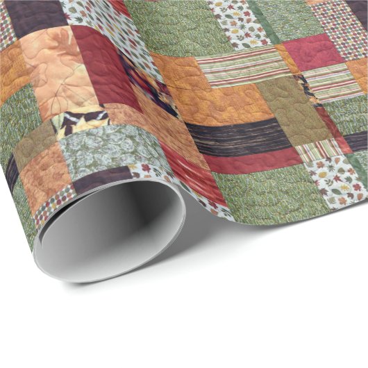 Patchwork-Steppdecke Geschenkpapier (Rolleneckpunkt)