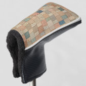 Patchwork-Steppdecke in gedämpften Farben Golf Hea Headcover (3/4 Vorderseite)