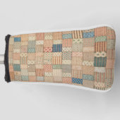 Patchwork-Steppdecke in gedämpften Farben Golf Hea Headcover (Vorderseite)