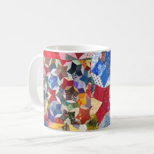 Patchwork-Steppdecke Kaffeetasse (Vorderseite Links)