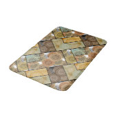 Patchwork Steppdecke Keramik Fliesen Kreise Mandal Badematte (Schrägansicht)