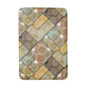 Patchwork Steppdecke Keramik Fliesen Kreise Mandal Badematte (Vorderseite Vertikal)