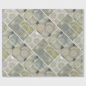 Patchwork Steppdecke Keramik Fliesen Kreise Mandal Geschenkpapier (Flach)