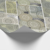 Patchwork Steppdecke Keramik Fliesen Kreise Mandal Geschenkpapier (Ecke)