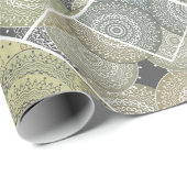 Patchwork Steppdecke Keramik Fliesen Kreise Mandal Geschenkpapier (Rolleneckpunkt)